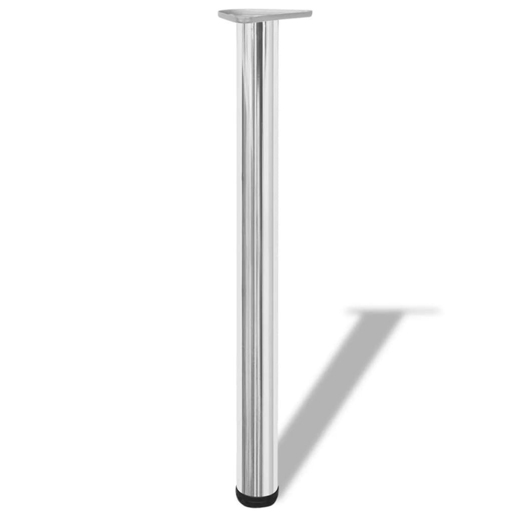 Gambe per Tavolo 4 pz Altezza Regolabile Cromate 710 mm vidaXL