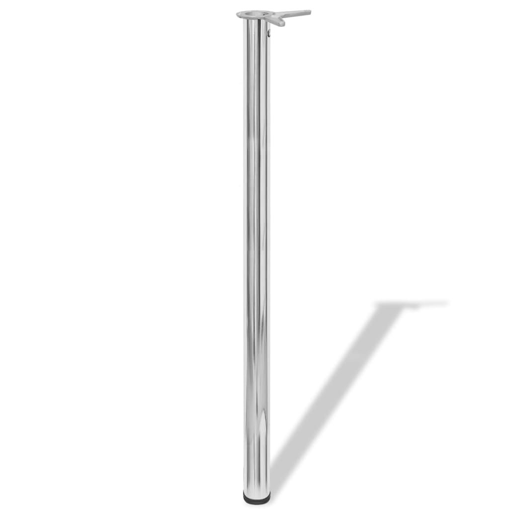 Gambe per Tavolo 4 pz Altezza Regolabile Cromate 1100 mm vidaXL
