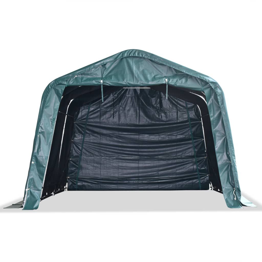 Tendone Bestiame Rimovibile PVC 550 g/m² 3,3x4,8 m Verde Scuro vidaXL
