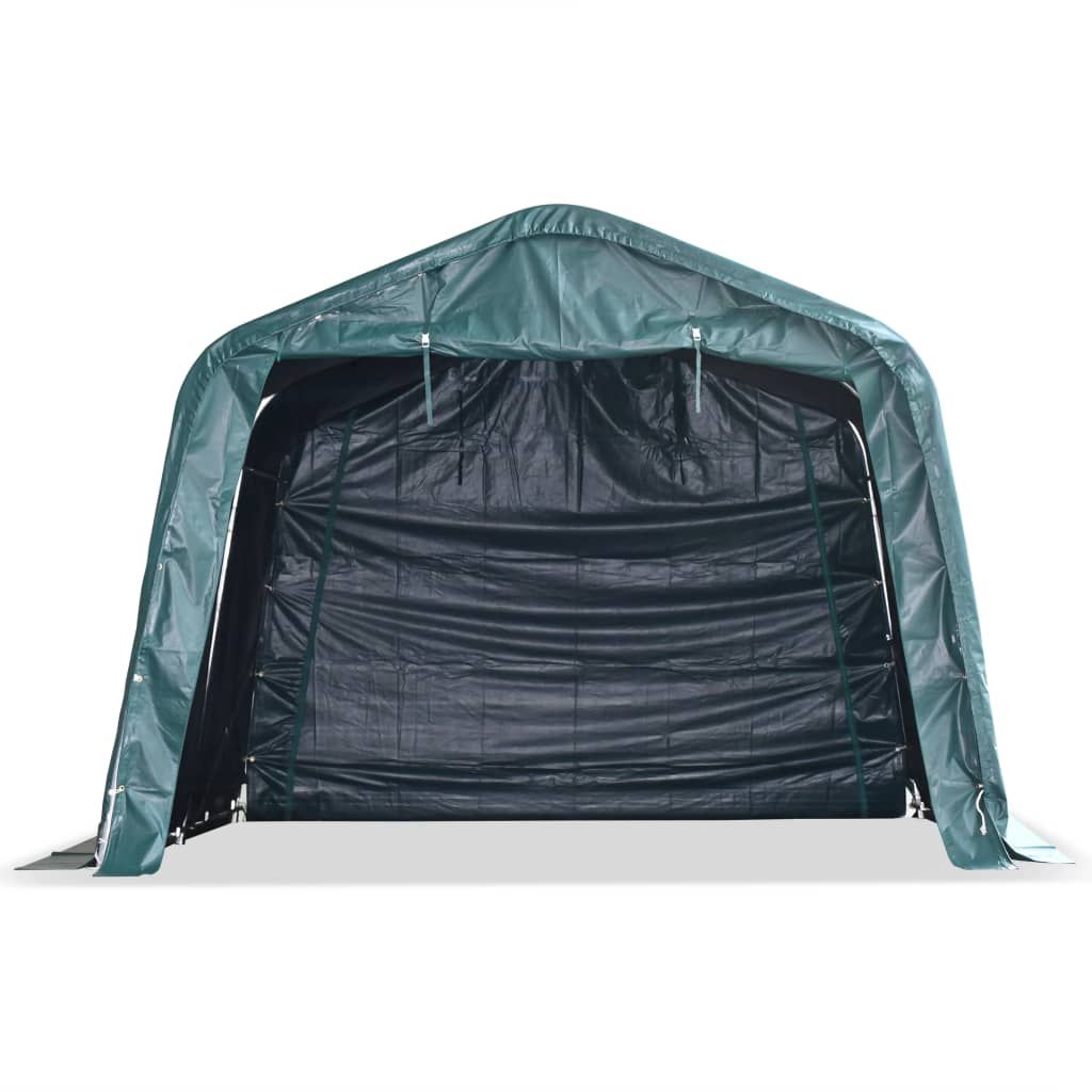 Tendone Bestiame Rimovibile PVC 550 g/m² 3,3x3,2 m Verde Scuro vidaXL