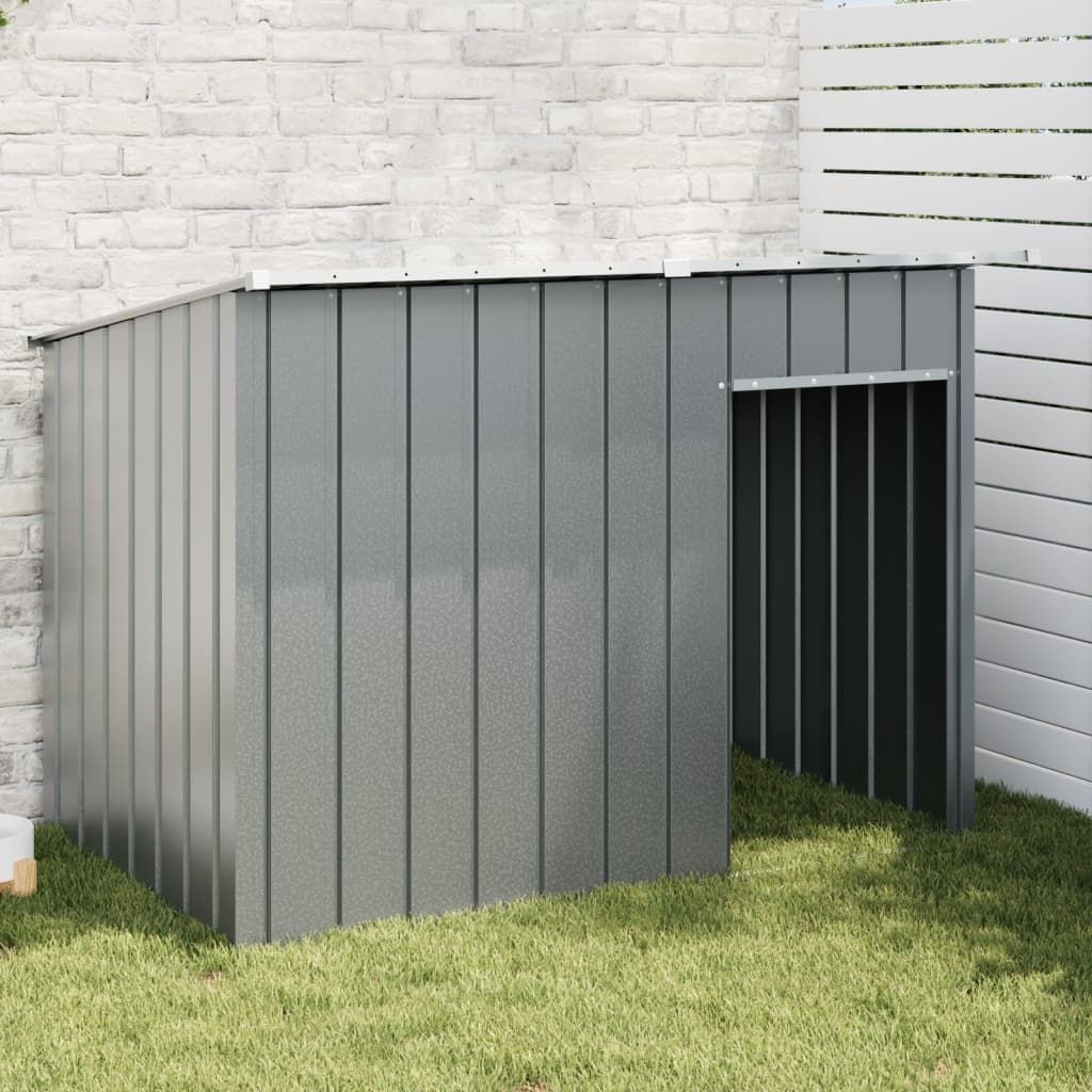 Casetta Cani con Tetto Antracite 153x91x110 cm Acciaio Zincato vidaXL