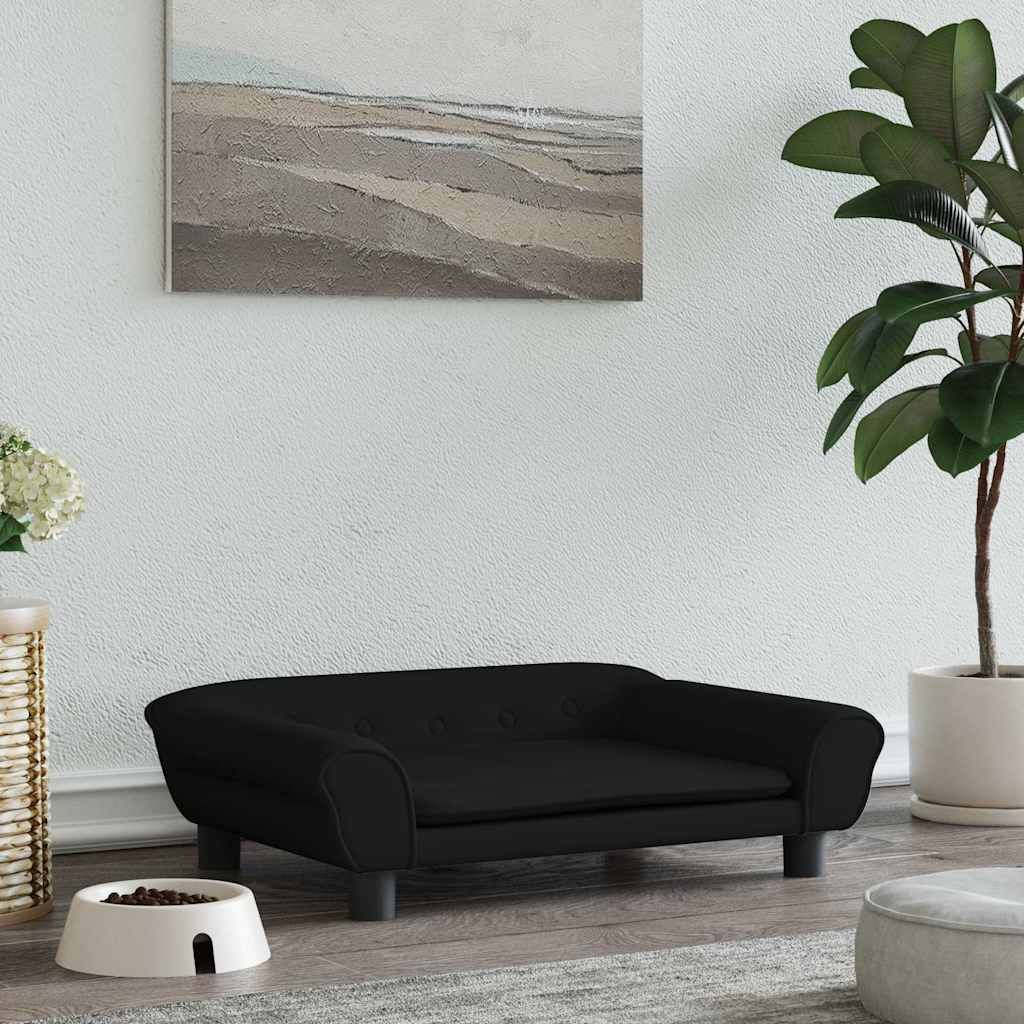 Lettino per Cani Nero 70x48x22 cm in Velluto vidaXL