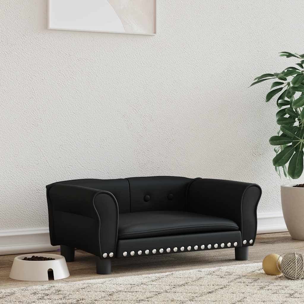 Lettino per Cani Nero 70x45x30 cm in Similpelle vidaXL