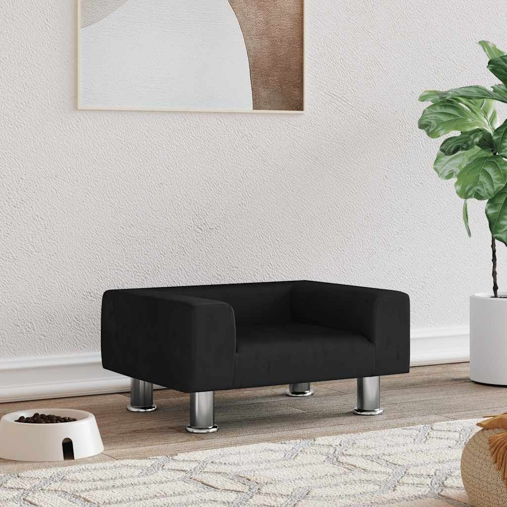Lettino per Cani Nero 50x40x26,5 cm in Velluto vidaXL