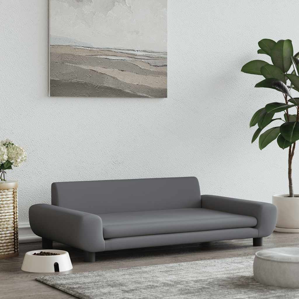 Lettino per Cani Grigio Scuro 100x54x33 cm in Velluto vidaXL