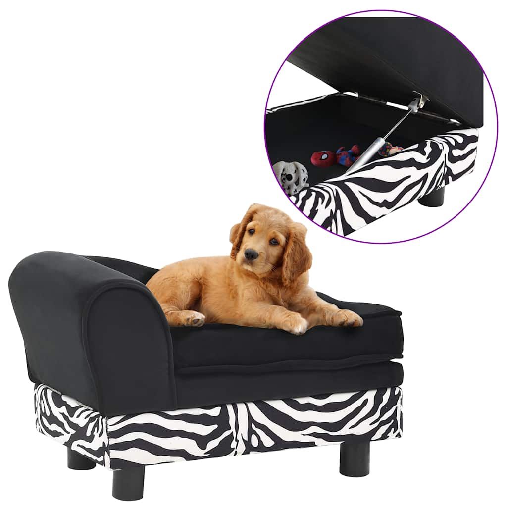 Divano per Cani Nero 57x34x36 cm in Peluche vidaXL