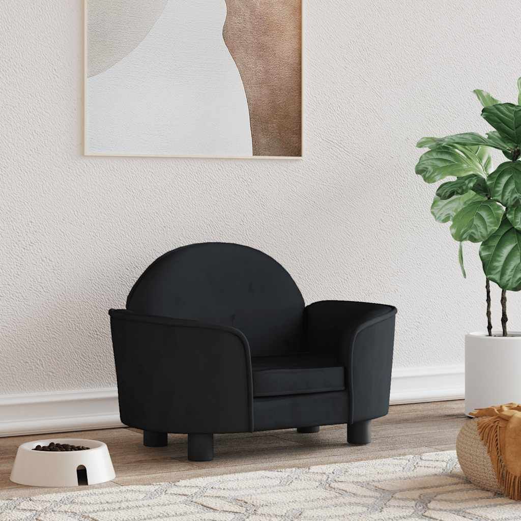 Lettino per Cani Nero 66x40x45 cm in Velluto vidaXL