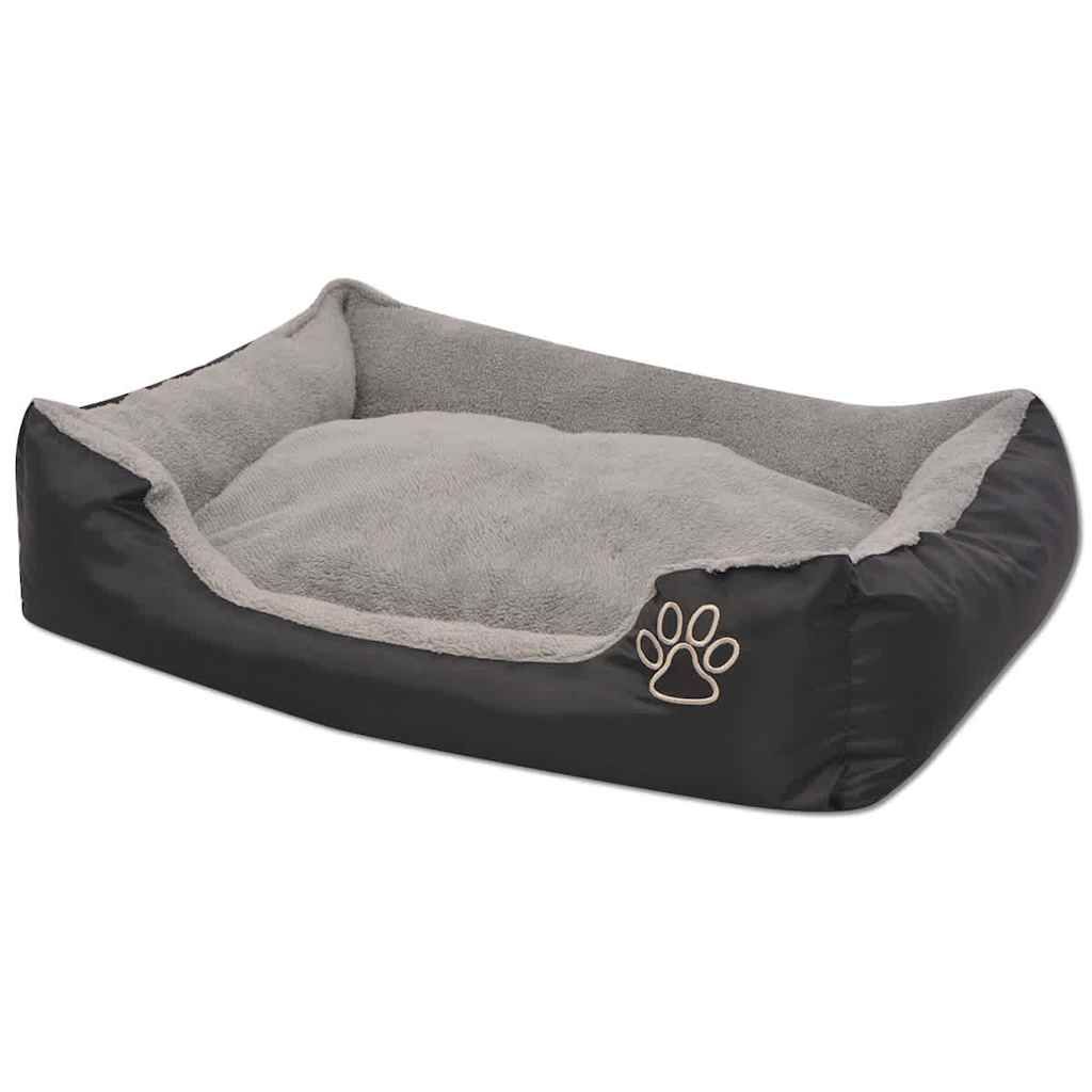 Cuccia per Cani con Cuscino Imbottito Taglia L Nero vidaXL