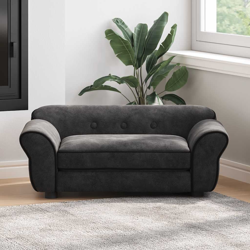 Divano per Cani Nero 72x45x30 cm in Peluche vidaXL
