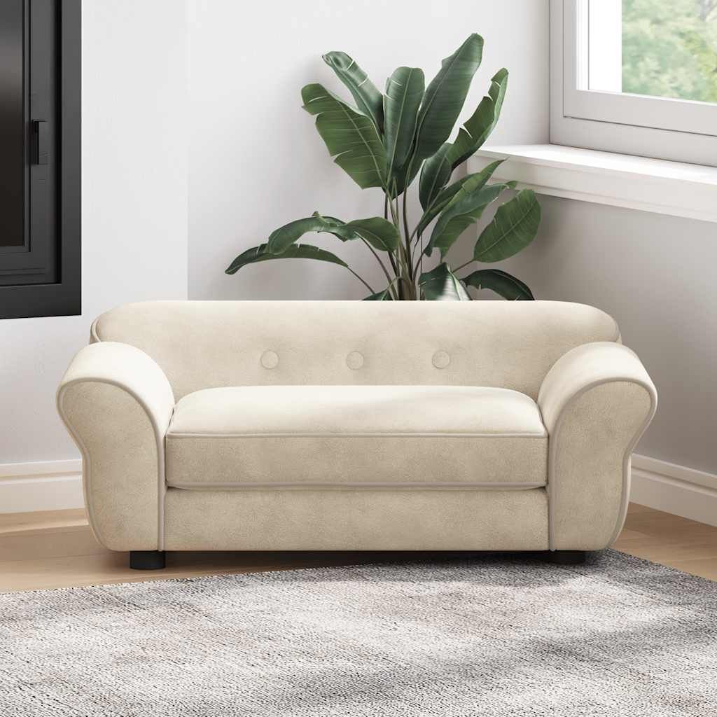 Divano per Cani Crema 72x45x30 cm in Peluche vidaXL