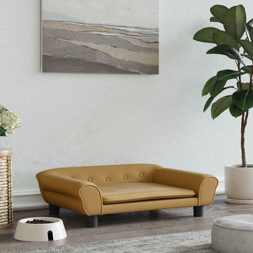 Lettino per Cani Marrone 70x48x22 cm in Velluto vidaXL