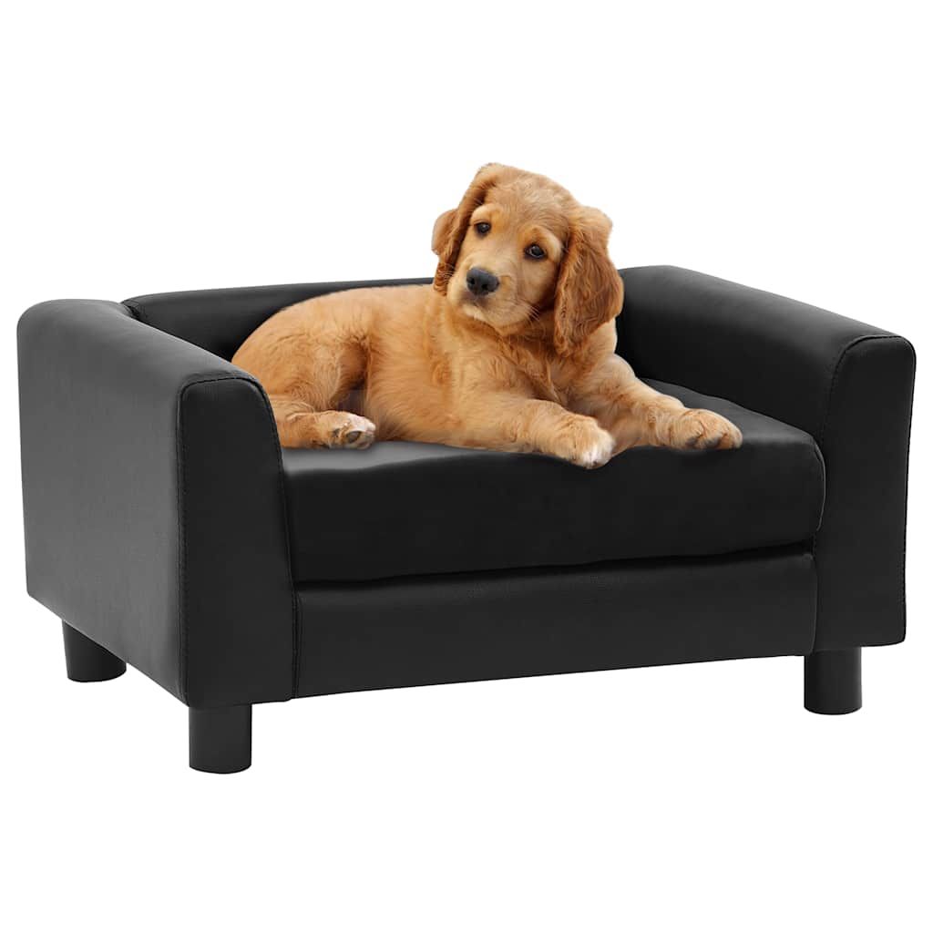 Divano per Cani Nero 60x43x30 cm in Peluche e Similpelle vidaXL