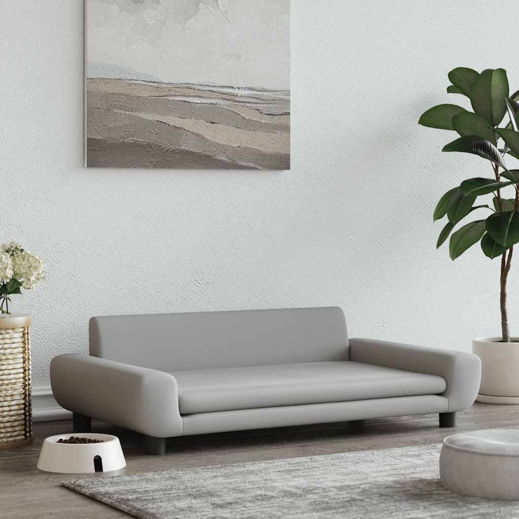 Lettino per Cani Grigio Chiaro 100x54x33 cm in Velluto vidaXL