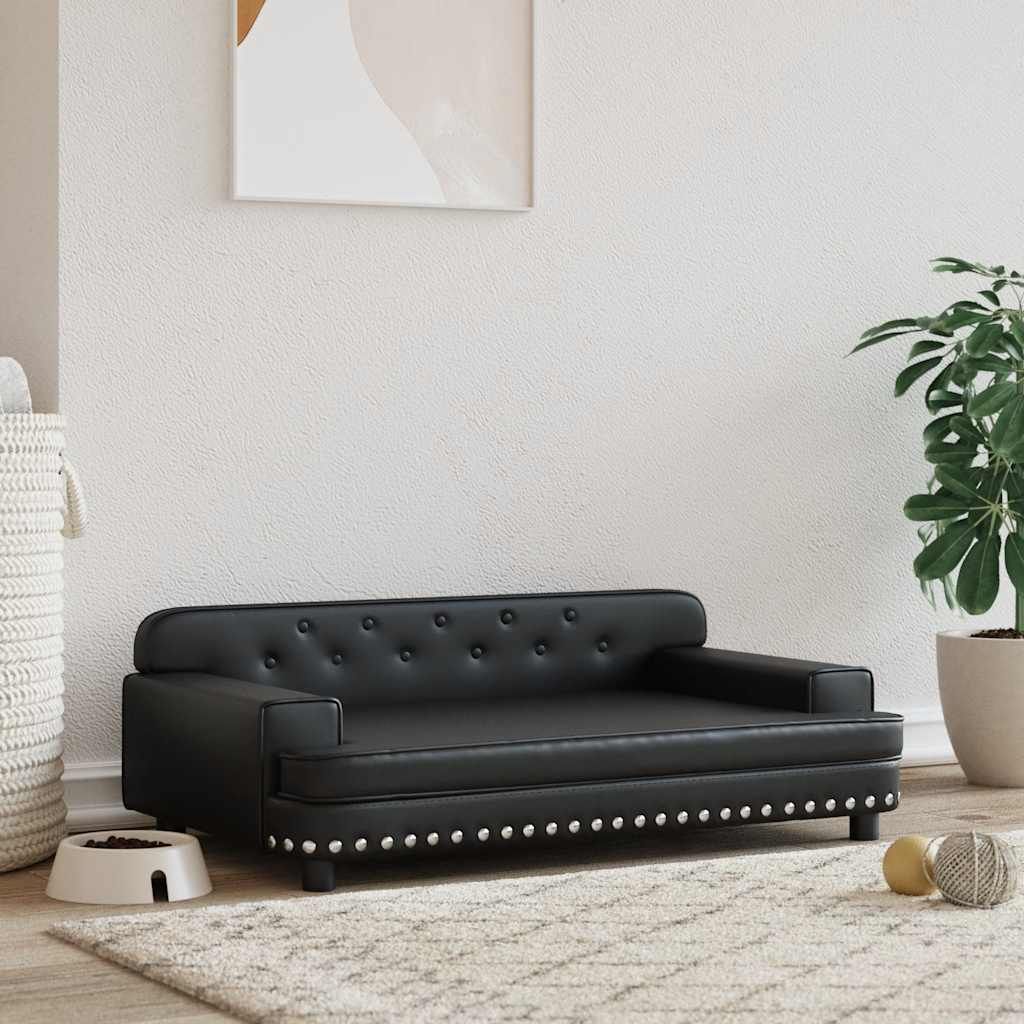 Lettino per Cani Nero 90x53x30 cm in Similpelle vidaXL