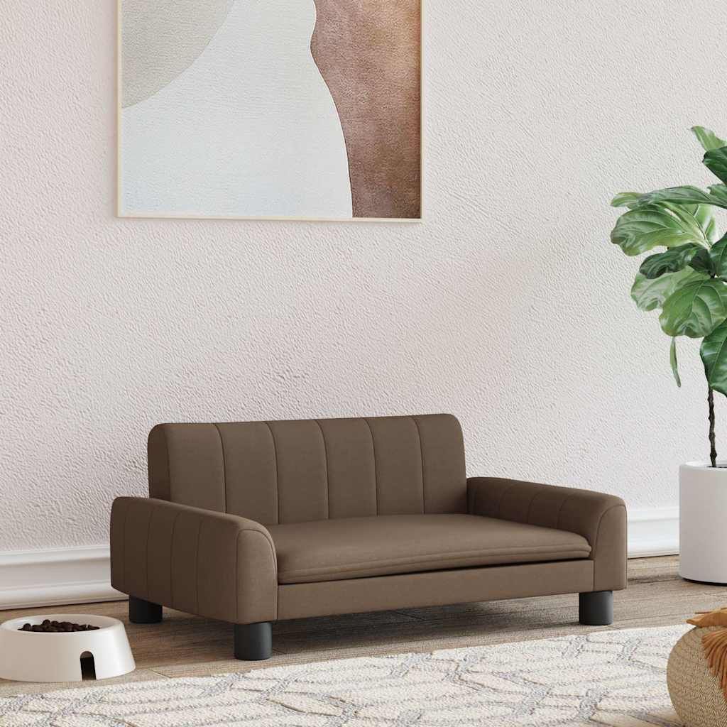 Lettino per Cani Marrone 70x45x30 cm in Tessuto vidaXL