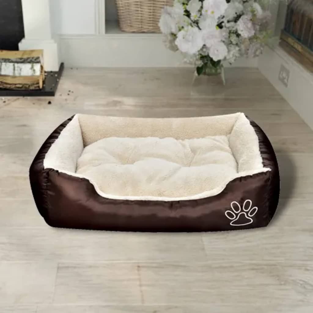 Lettino per Cani Marrone e Beige XXL vidaXL