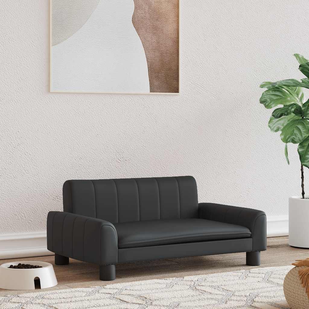 Lettino per Cani Nero 70x45x30 cm in Similpelle vidaXL