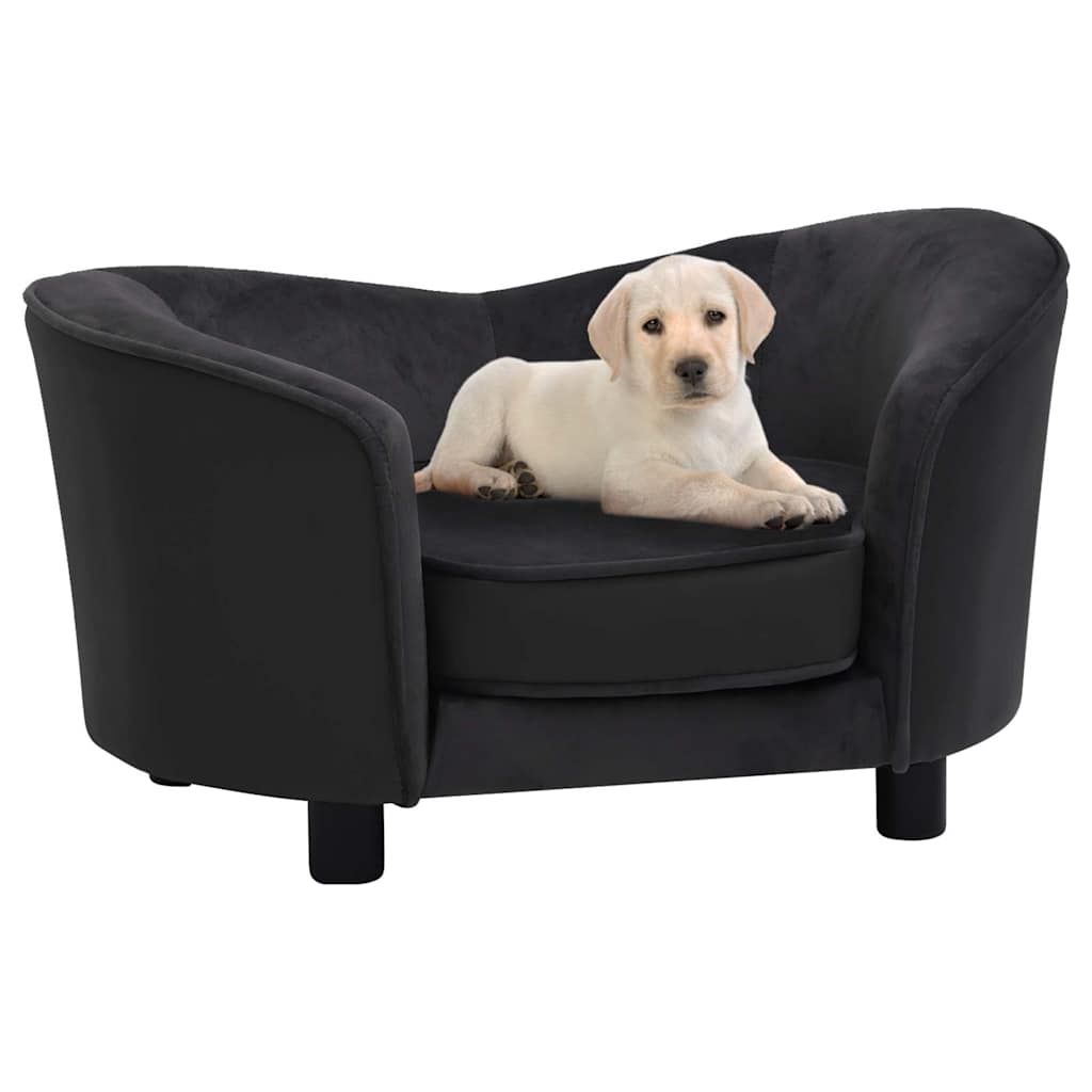 Divano per Cani Nero 69x49x40 cm in Peluche e Similpelle vidaXL