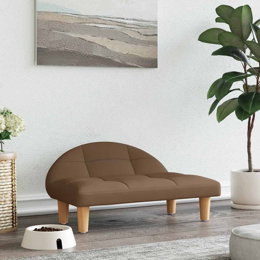 Lettino per Cani Marrone 70x52x30 cm in Tessuto vidaXL