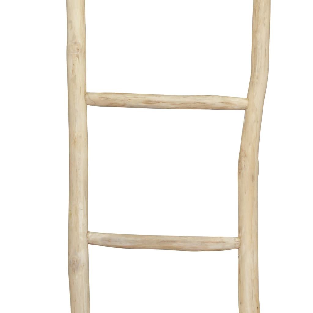 Portasciugamani con 5 Pioli in Legno di Teak 45x150 cm Naturale vidaXL