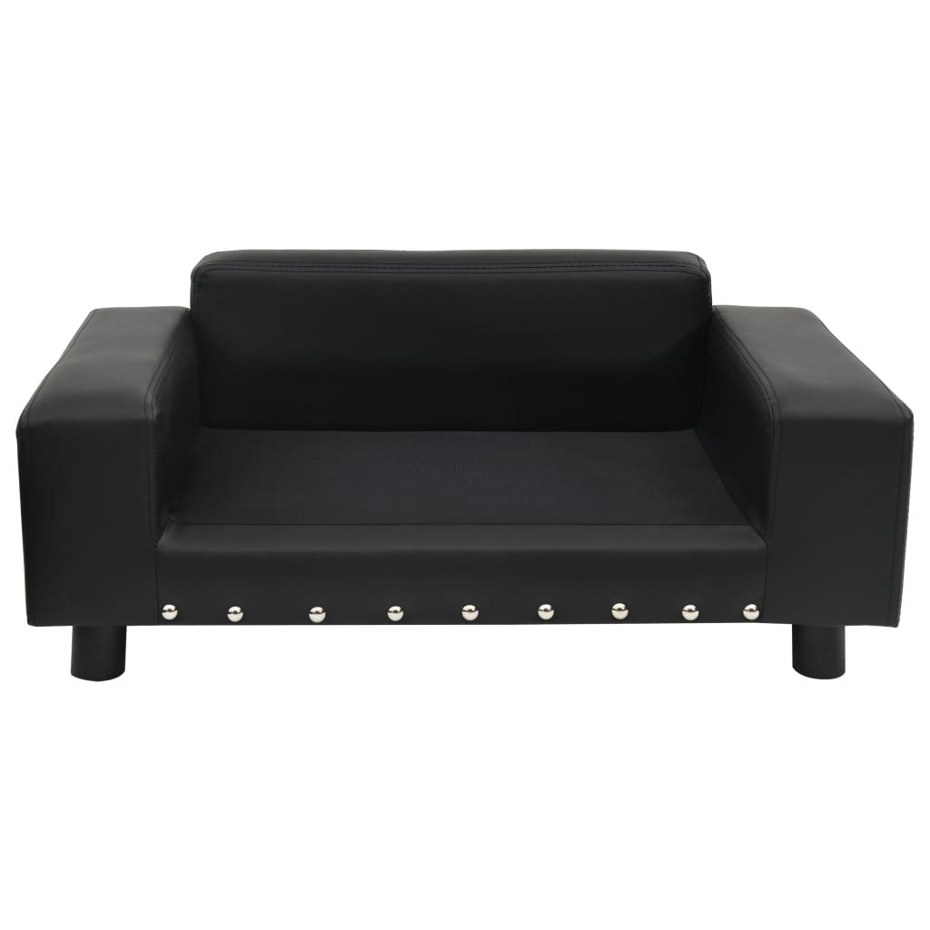 Divano per Cani Nero 81x43x31 cm in Peluche e Similpelle vidaXL