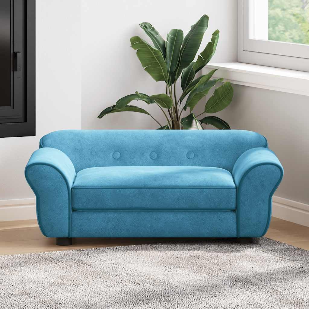 Divano per Cani Turchese 72x45x30 cm in Peluche vidaXL