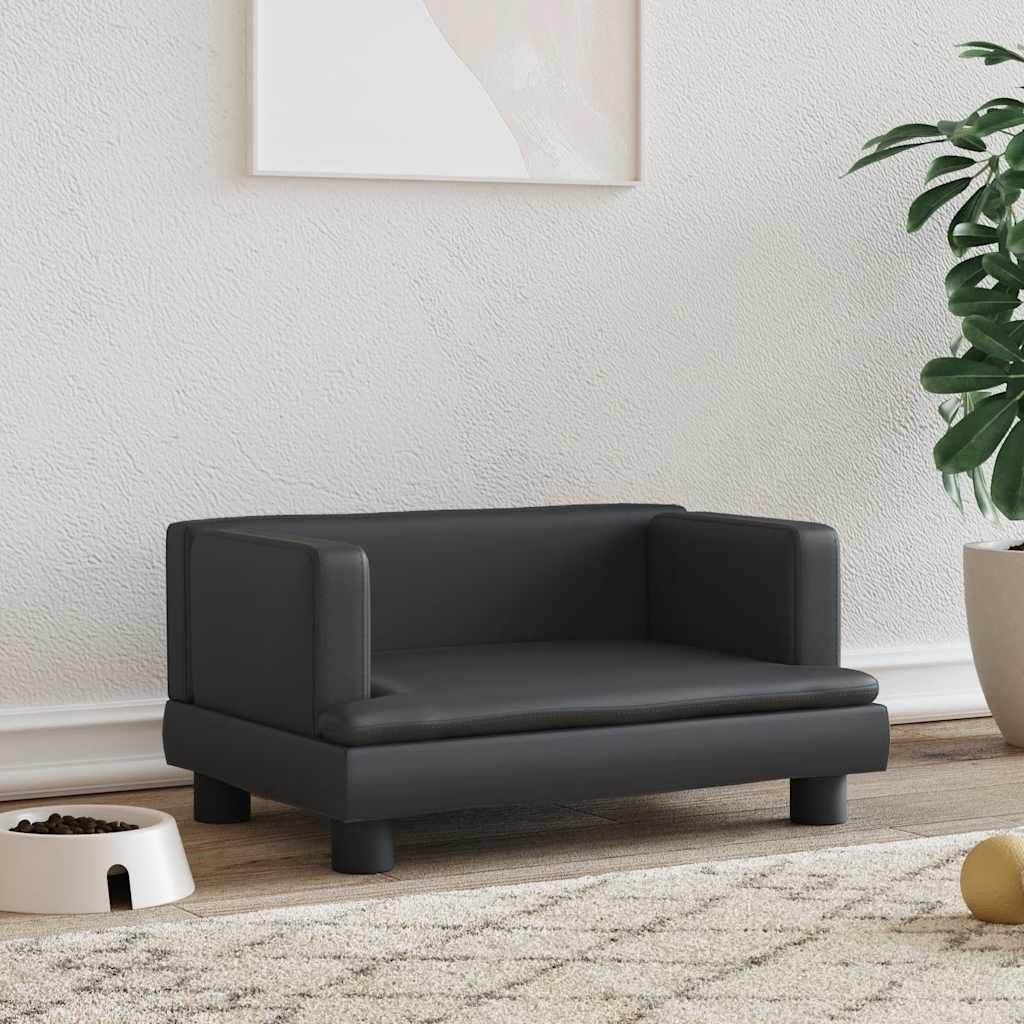Lettino per Cani Nero 60x40x30 cm in Similpelle vidaXL