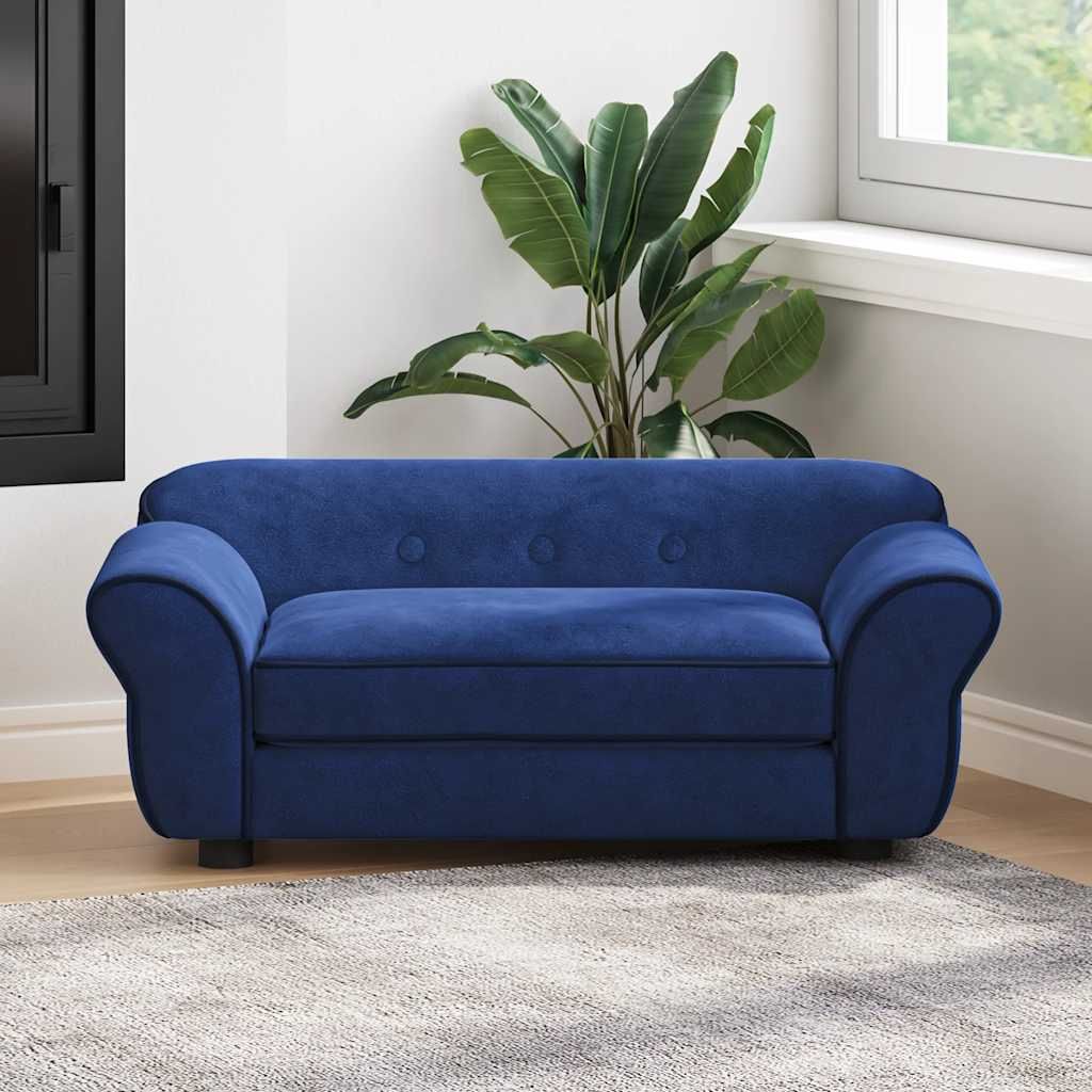 Divano per Cani Blu 72x45x30 cm in Peluche vidaXL