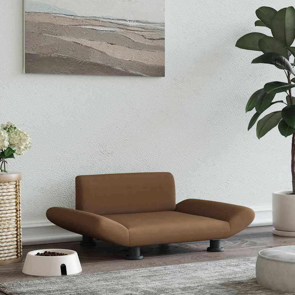 Lettino per Cani Marrone 70x45x28 cm in Tessuto vidaXL