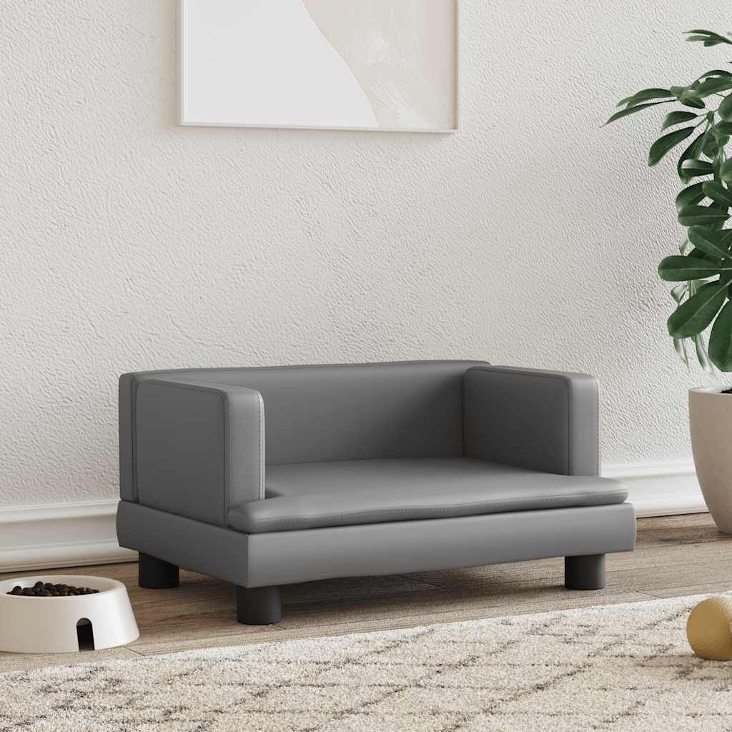 Lettino per Cani Grigio 60x40x30 cm in Similpelle vidaXL