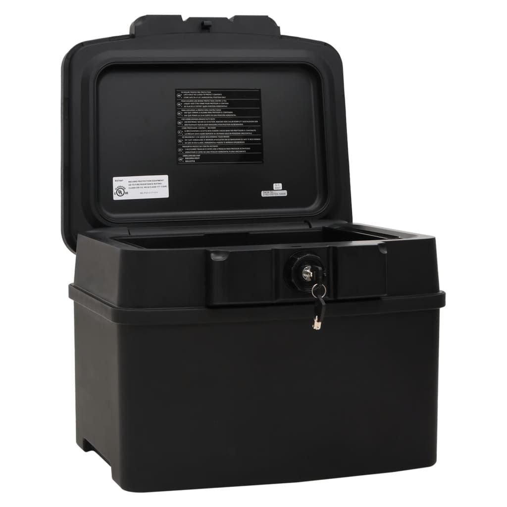 Cassetta di Sicurezza Nera 44x37x34 cm vidaXL