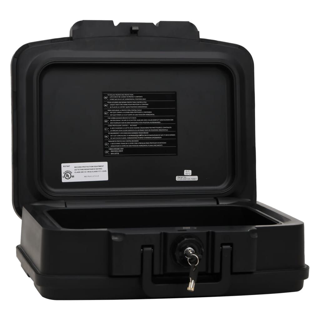 Cassetta di Sicurezza Nera 44x37x16,5 cm vidaXL