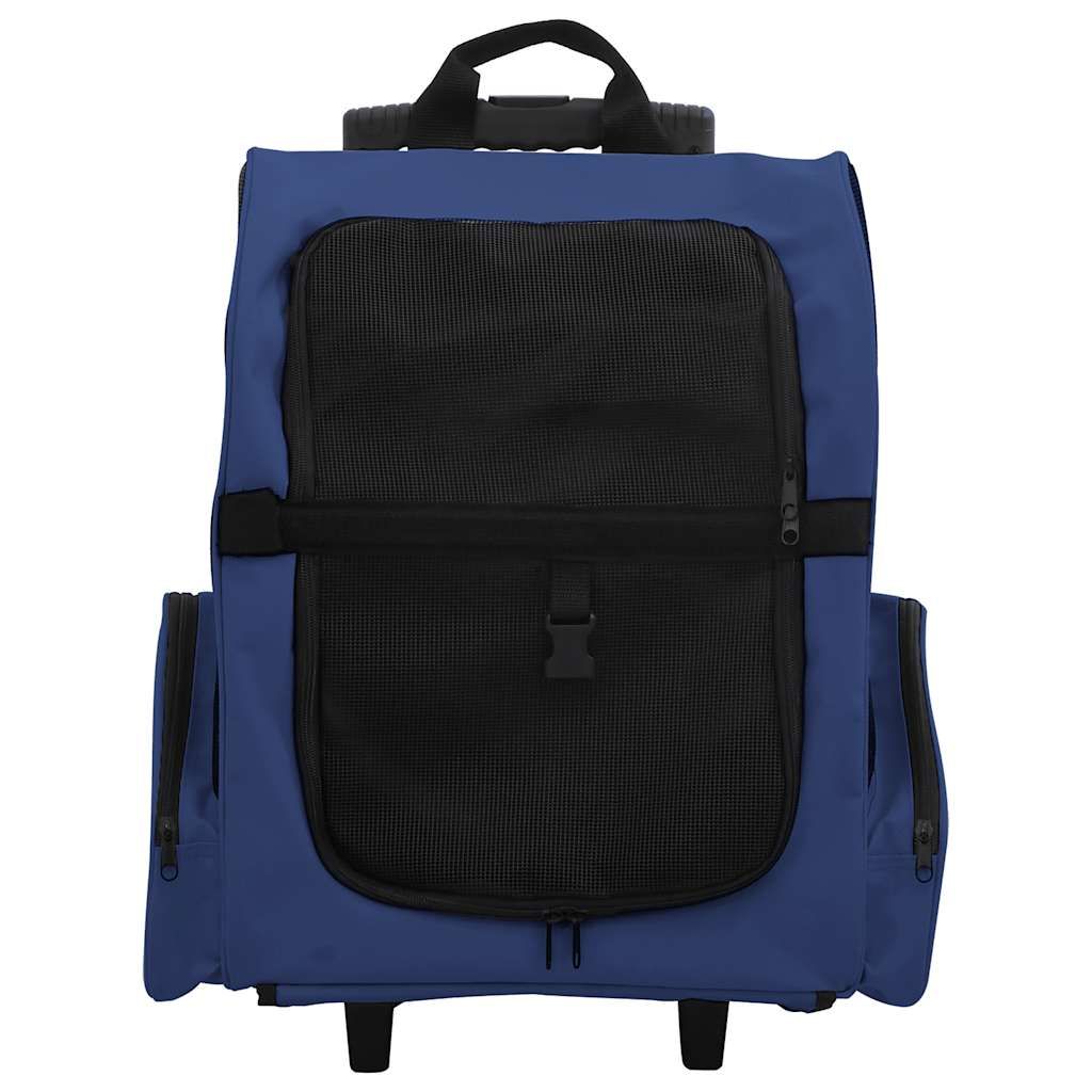 Trolley Trasportino per Animali Pieghevole Multifunzione Blu vidaXL