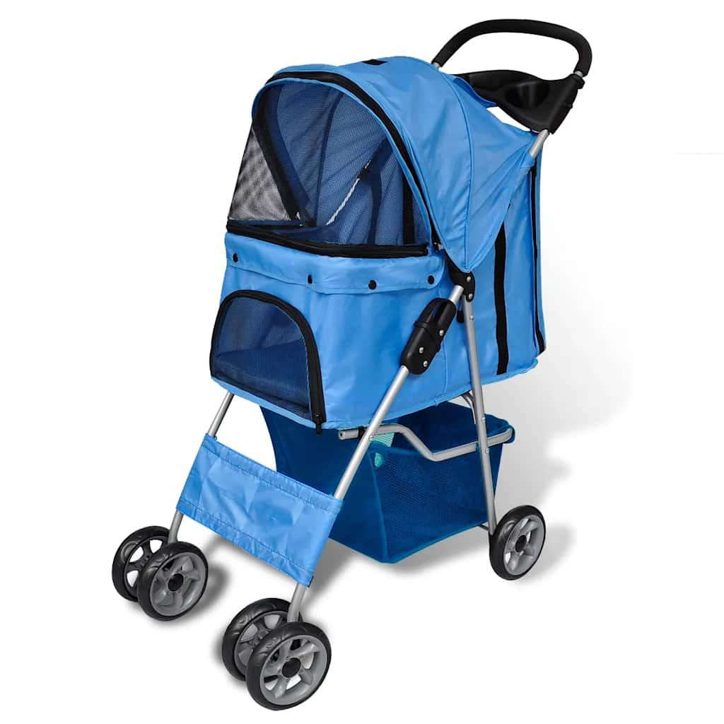 Passeggino per Cani 15 kg Blu vidaXL