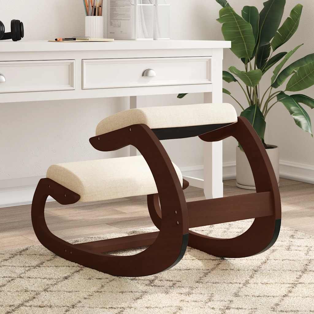 Sedia Inginocchiatoio Crema 55x84x55 cm Compensato di Betulla vidaXL