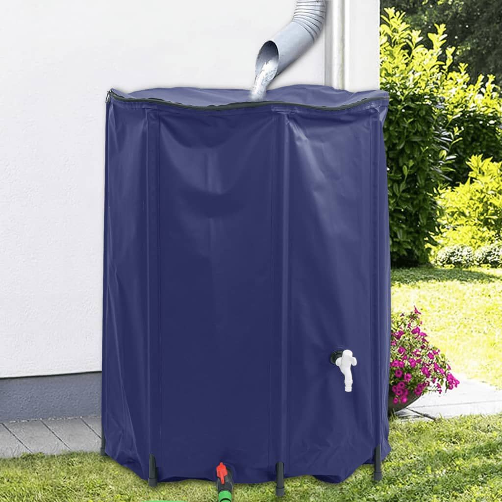 Serbatoio Acqua con Rubinetto Pieghevole 1350 L in PVC vidaXL