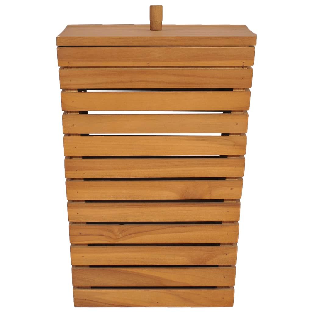 Cesto Portabiancheria 30x30x45 cm in Massello di Teak vidaXL