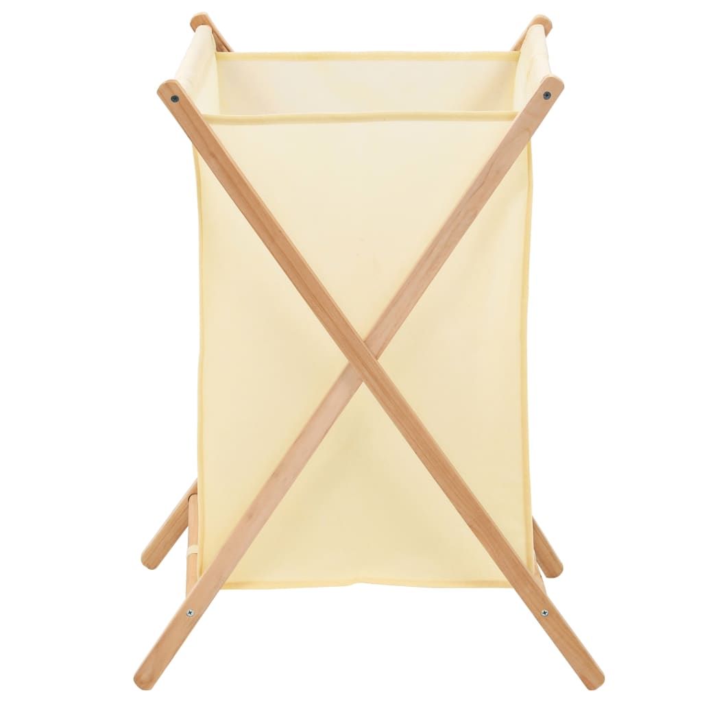 Portabiancheria in Legno di Cedro e Tessuto Beige 42x41x64 cm vidaXL