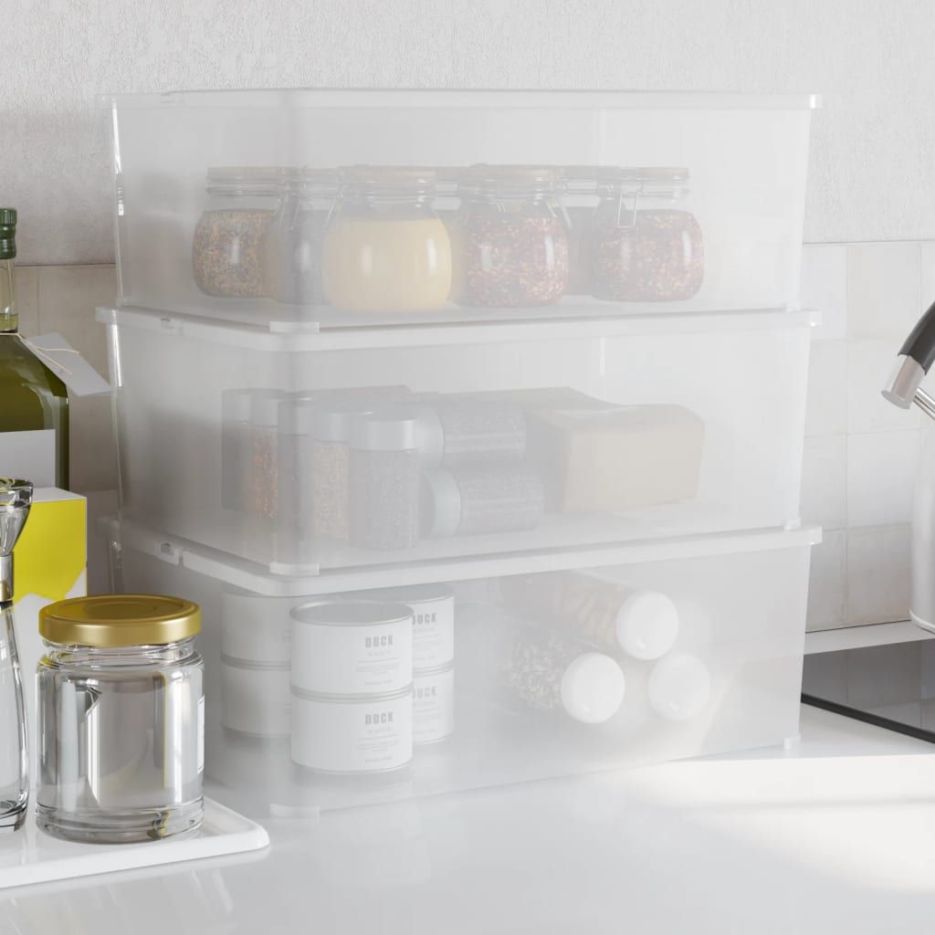 Contenitori in Plastica 3 pz 10 L Impilabili vidaXL