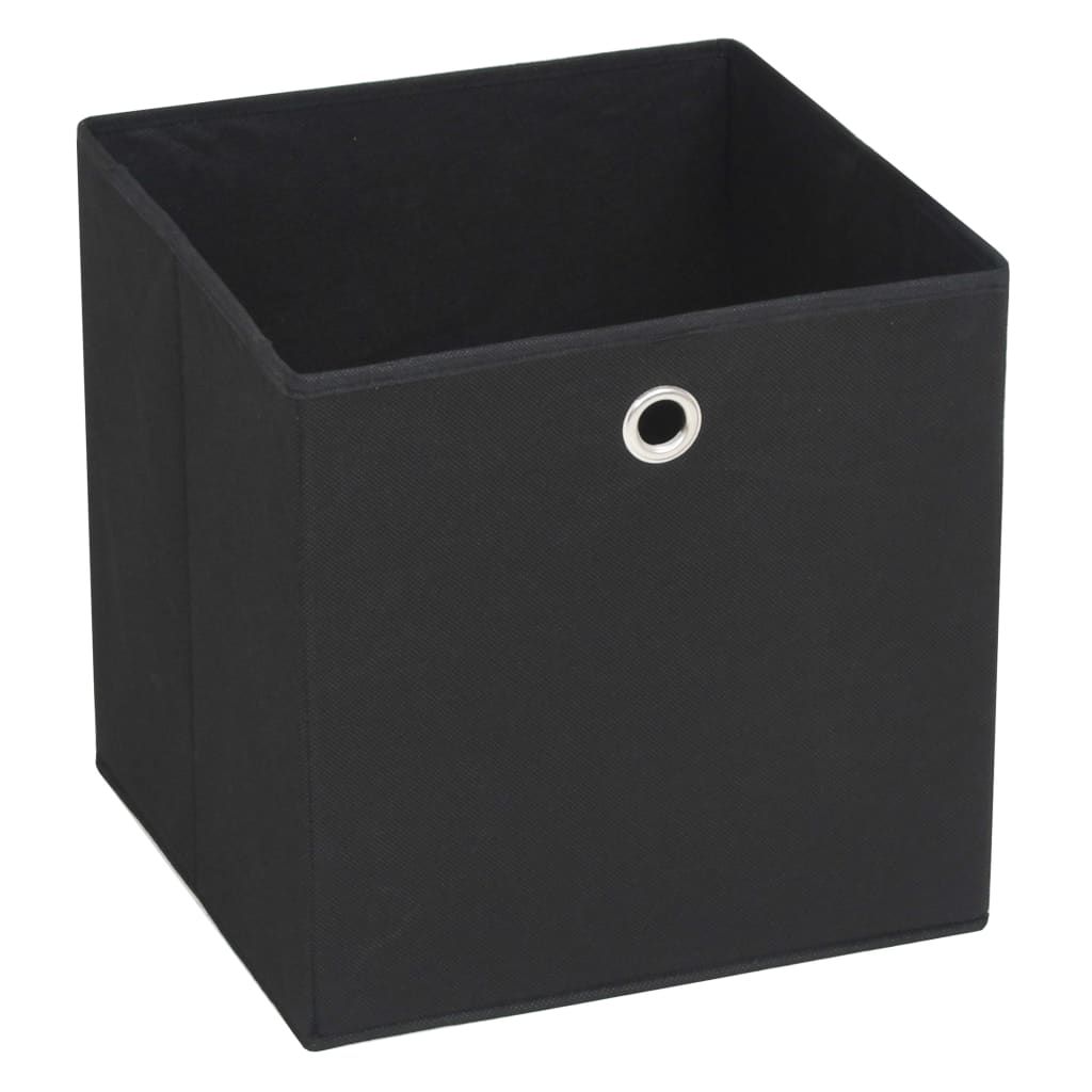 Contenitori 10 pz in Tessuto non Tessuto 32x32x32 cm Nero vidaXL