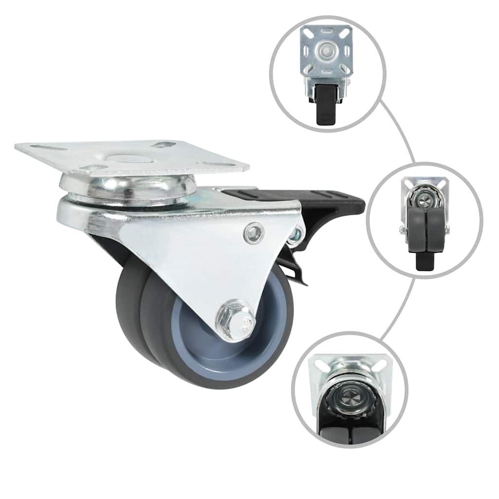 Ruote Girevoli Gemellate 24 pz 50 mm vidaXL
