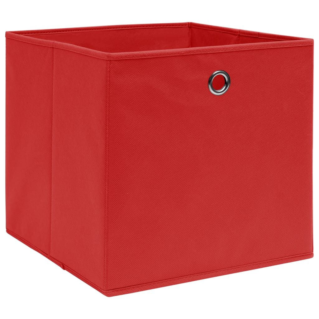 Scatole Portaoggetti 4pz Rosse 32x32x32 cm Tessuto vidaXL