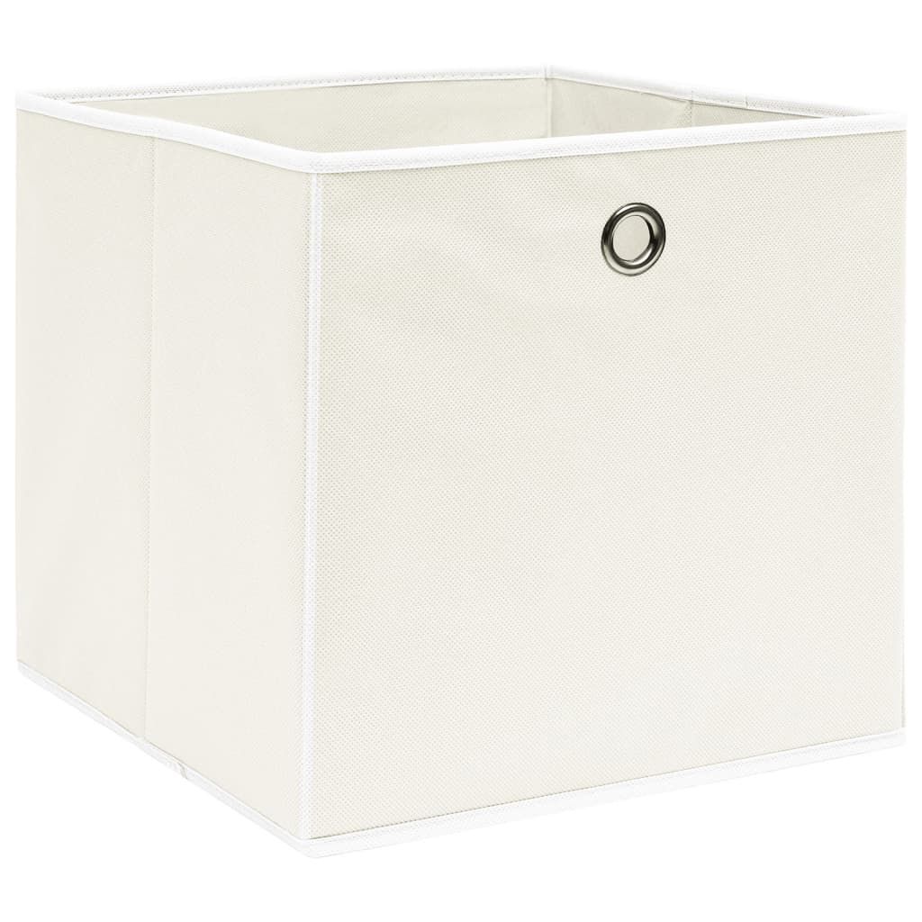 Scatole Portaoggetti 4pz Bianche 32x32x32 cm Tessuto vidaXL