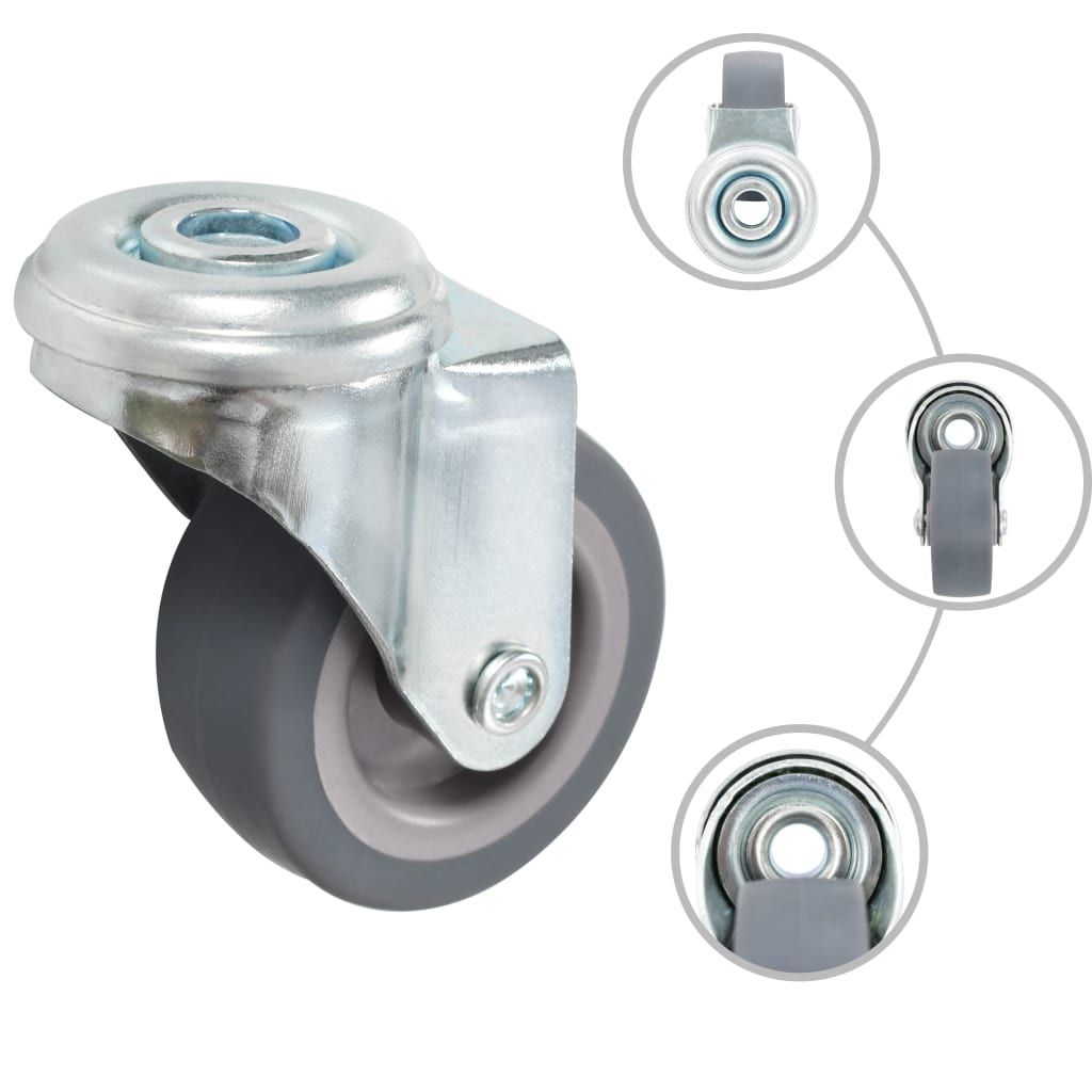 Ruote Girevoli con Foro per Bullone 12 pz 50 mm vidaXL