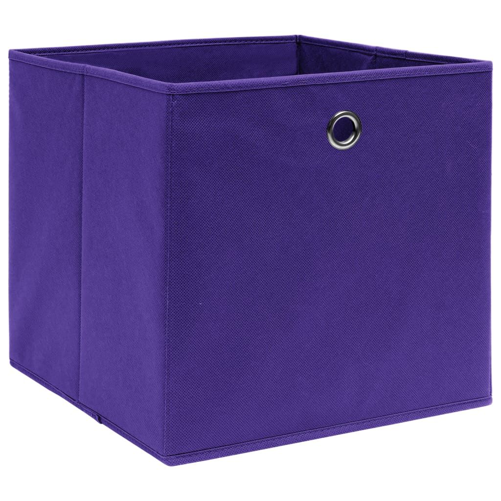Scatole Portaoggetti 4pz Viola 32x32x32 cm Tessuto vidaXL
