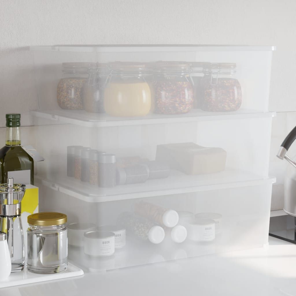 Contenitori in Plastica 3 pz 25 L Impilabili vidaXL