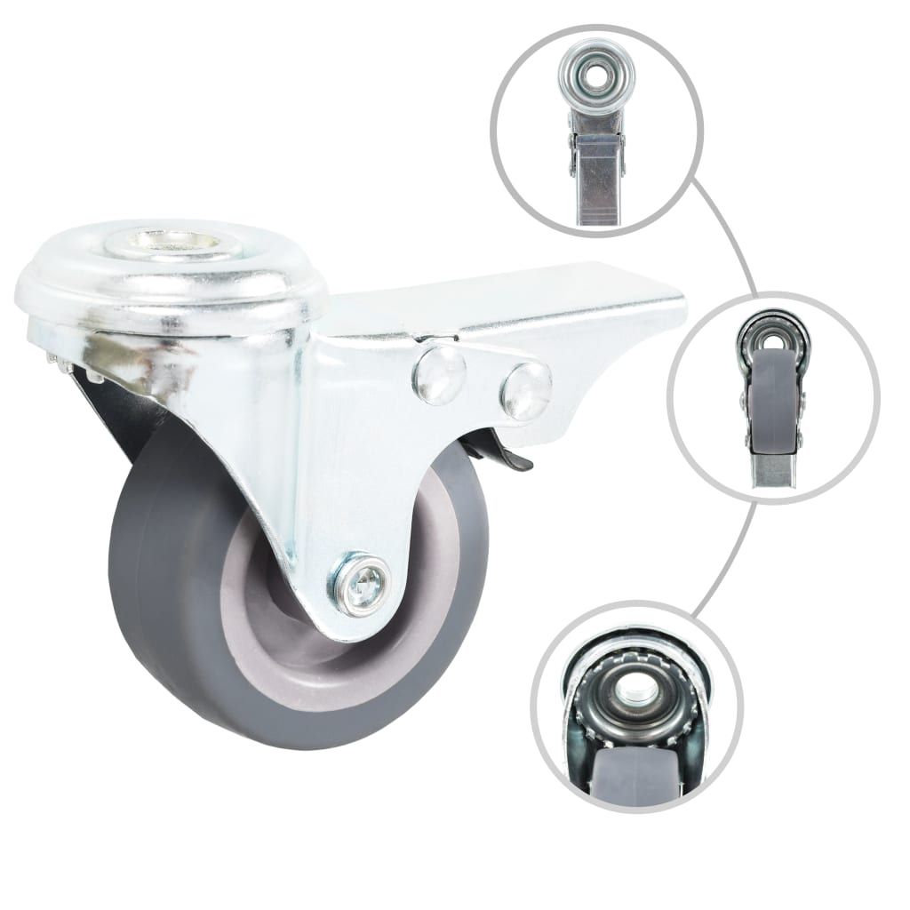 Ruote Girevoli con Foro per Bullone 12 pz 50 mm vidaXL