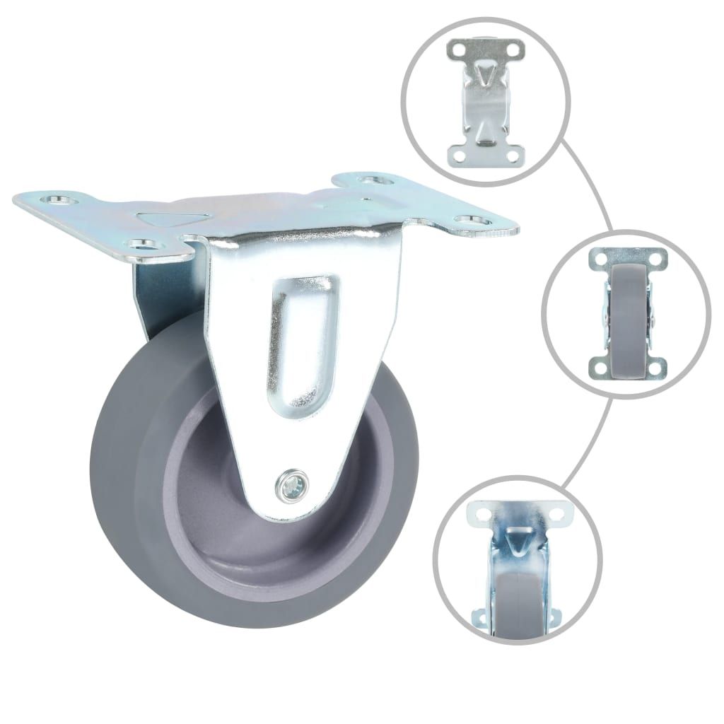 Rotelle Fisse 4 pz 75 mm vidaXL