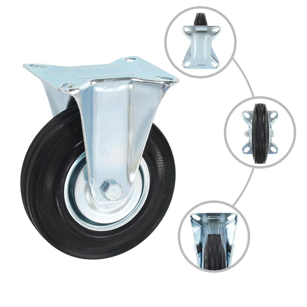 Rotelle Fisse 12 pz 125 mm vidaXL