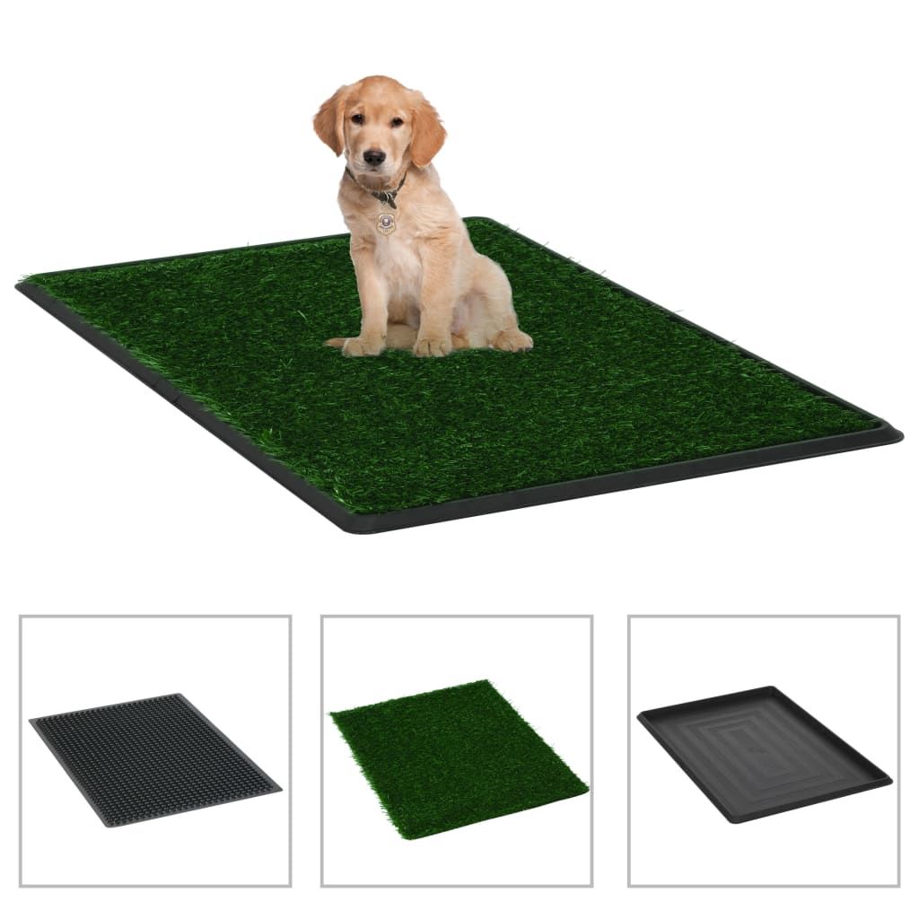 Toilette Animali con Vassoio e Prato Finto Verde 76x51x3cm WC vidaXL